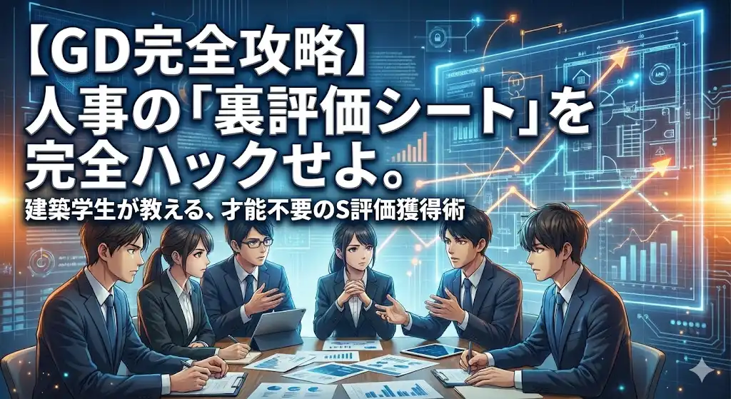 GD(グループディスカッション)のコツと評価基準｜人事の裏シートを完全攻略【建築学生版】のアイキャッチ画像
