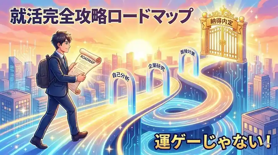 就活ロードマップ【保存版】｜運ゲーではなく設計だ。12月に内定承諾した全戦略のアイキャッチ画像
