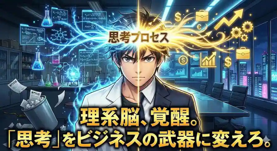 理系就活の自己PR｜「研究」は最強のビジネススキル。思考プロセスの翻訳術のアイキャッチ画像
