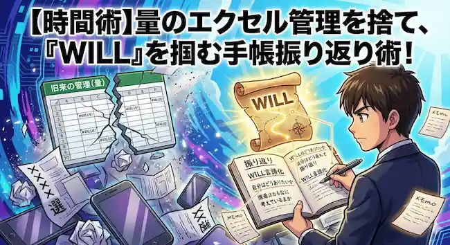 【時間術】エクセル管理はもう不要？忙しい学生のための「ミニマム進捗管理」と振り返り【ハック #02】のアイキャッチ画像