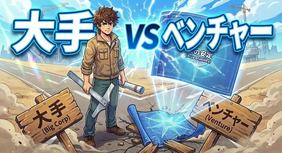 大手かベンチャーか｜その議論は無駄。企業選びを構造化する「6つの座標」のアイキャッチ画像
