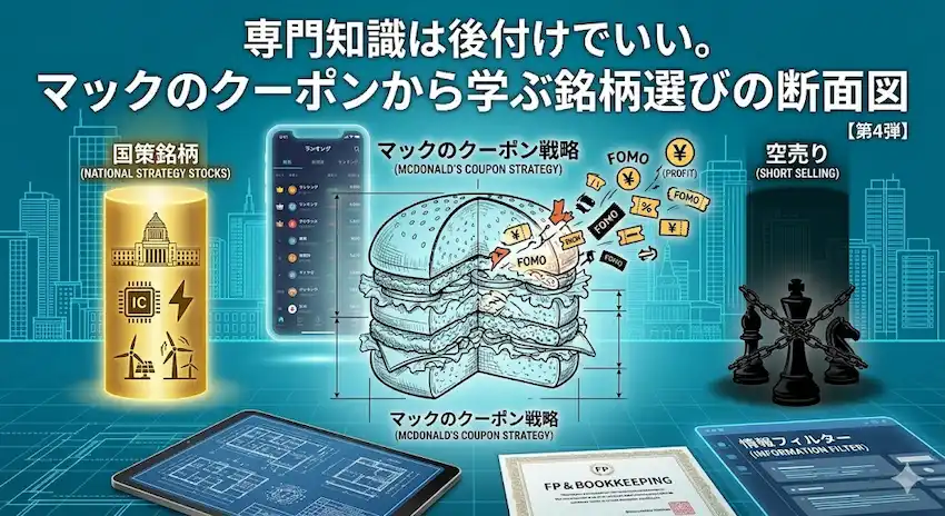 専門知識は後付けでいい。僕が「マックのクーポン」から学んだ銘柄選びの断面図【第4弾】のアイキャッチ画像