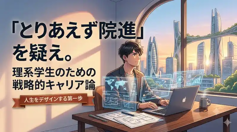 理系就活の罠。「院進か就活か」の迷いを捨て、圧倒的なアドバンテージに気付くための思考法のアイキャッチ画像